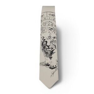 NEW Vintage Siegfried & Roy Silk tiger tie Las Vegas Magic Show Made in Germany